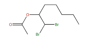 1,1-Dibromoheptan-2-yl acetate